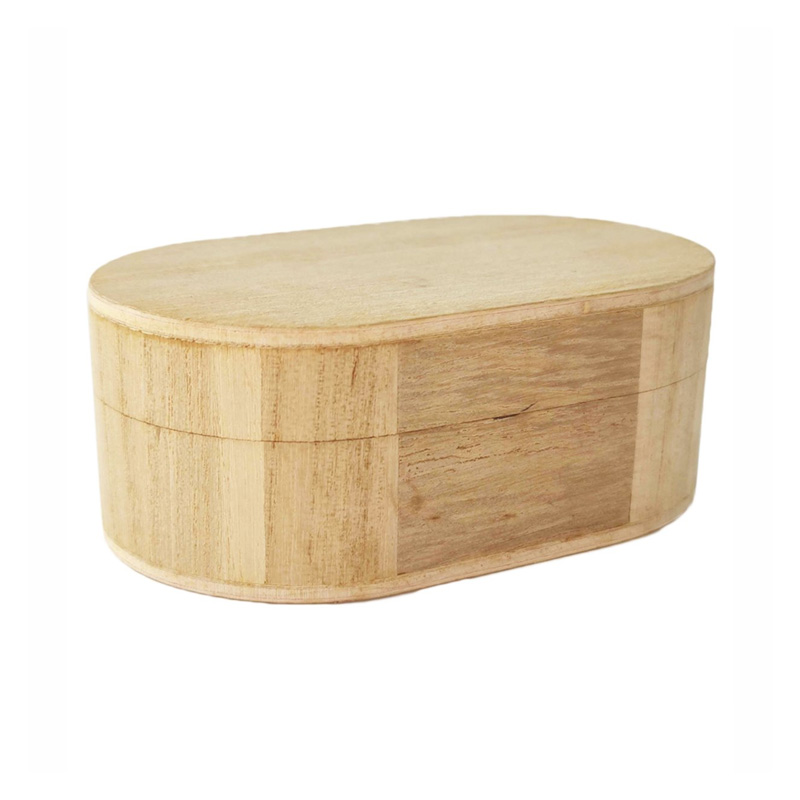 Cutie Lemn Ovala Mare 15 X 9 X 6 CM, Personalizabila 